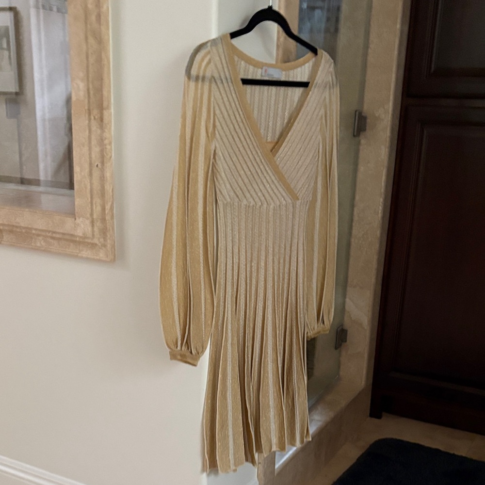 Missoni Gold Long-Sleeve Dress